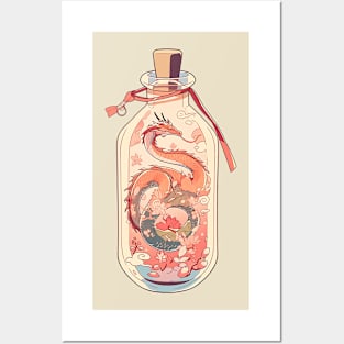 dragon in a bottle Posters and Art